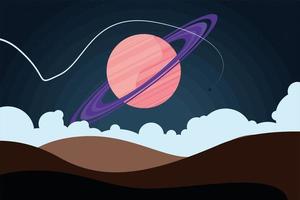 saturn planet universe vector