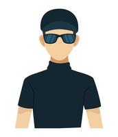 young man with sunglasses vector