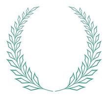 wreath laurel line style vector