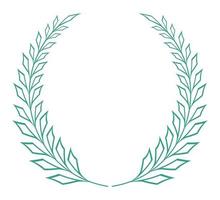 wreath laurel line style vector