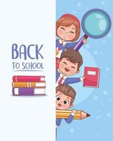 back school with students vector