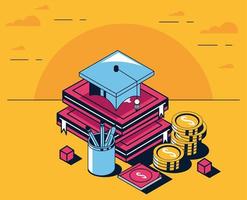 education loans with book vector
