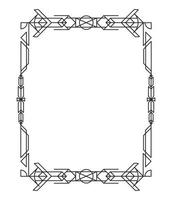 frame art deco style vector