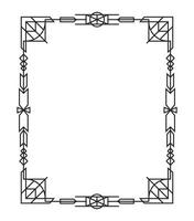 square frame art deco vector