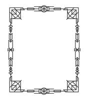 square frame art deco vector