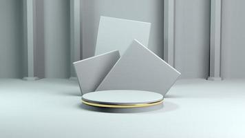 3D Podium for promote product with decoration background photo