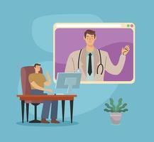 doctor in webpage vector