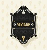 template with vintage label vector