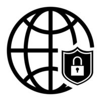 browser with padlock vector