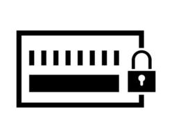 password and padlock vector