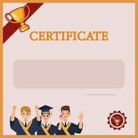 students graduates in diploma vector