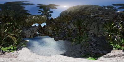 vr 360 caverna paraíso azul mar e céu video