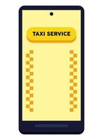 smartphone with taxi service vector