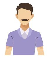 man with mustache vector