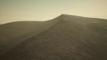 vue aérienne sur de grandes dunes de sable dans le désert du sahara au lever du soleil video