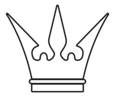 royalty crown line style vector