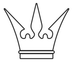 royalty crown line style vector