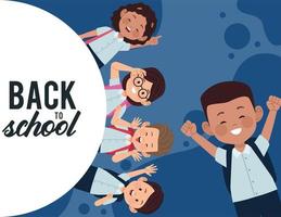 students and back to school vector