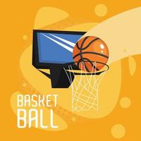 letras y puntos de baloncesto vector