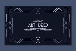 marco de plata art déco vector