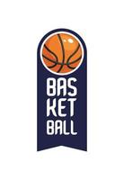 letras de baloncesto con pelota vector