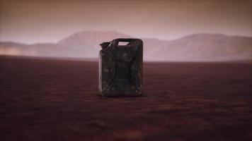 old rusty fuel canister in the desert video