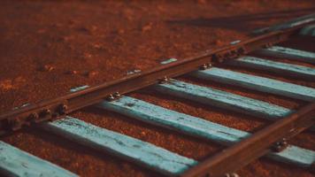 Abandoned railway tracks in the desert video