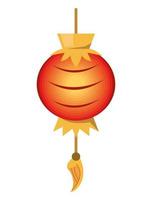 golden chinese lamp vector