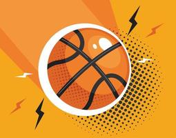 cartel de globo de deporte de baloncesto vector