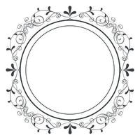 elegante monograma circular vector