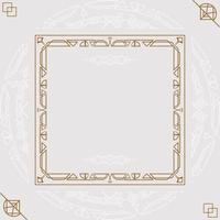 golden square frame vector