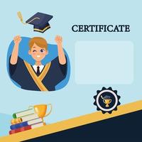 graduate in certificate vector