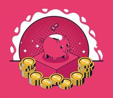 education loans piggy with money vector