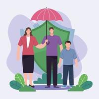 umbrella insurance with shield
