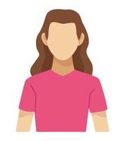 young woman character vector