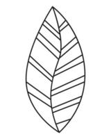 leaf plant line style vector