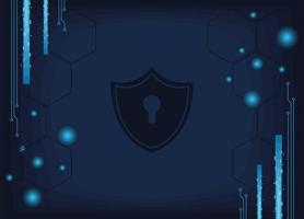 cyber security shield background vector