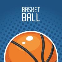 basketball lettering with half ball vector