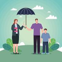 umbrella insurance with agent vector