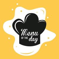 menu of the day label vector