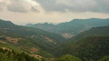 4K Timelapse Sequence of Ha Giang Valley, Vietnam - Ha Giang Mountains Midshot Day time