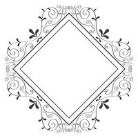 elegant victorian monogram icon vector