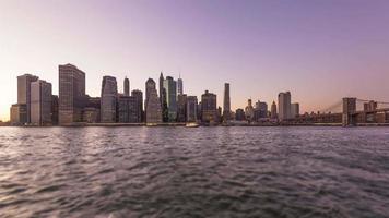 4k timelapse-reeks van new york city, usa - day to nigh brooklyn bridge video