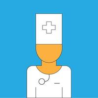 illustration vector graphics of medic, nurse or doctor cartoon character
