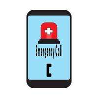 emergency call vector illustration on white background