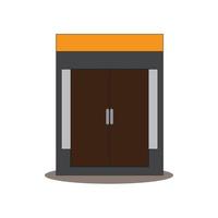 brown door with two algae with white background vector
