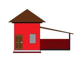 vector illustration of a house design with a very simple minimalist concept