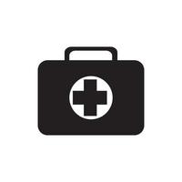 Medical Bag Icon in black on white background - Vector