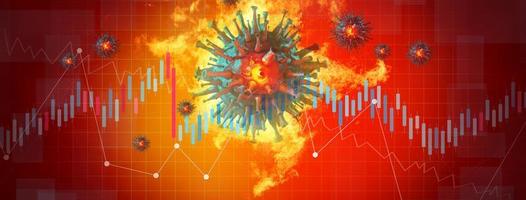 Corona virus crisis around the world. 3d illustration photo