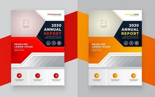 plantilla de folleto de volantes de informe anual de negocios abstracto moderno vector